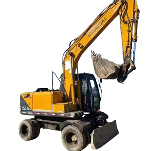 Excavatrice diesel hydraulique de roue de HYUNDAI 150W-7 utilisée par original de taille moyenne avec l'excellent prix bas de condition de travail en vente - Product Image 1