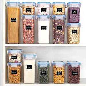 Airtight Food Storage Containers Set with Lids BPA Free Plastic Dry Food Canisters for Kitchen Pantry Organization and Storage