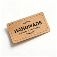 Étiquettes d'emballage en papier kraft imprimées sur mesure, imperméables, durables, écologiques, adhésives, faites à la main, pour aliments, produits de boulangerie, savon