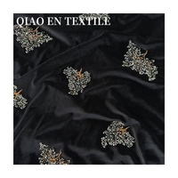 Tissu de broderie tubulaire 3D perlé, artisanal, de luxe léger, pour robe, cheongsam, costume de danse, fait main, 100% acrylique