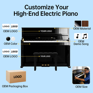 Piano Digital Vertical TERENCE E50 de 88 Teclas con Acción de Martillo Contrapesado, 3 Pedales, Altavoz Integrado y Funciones Avanzadas <span class=keywords><strong>para</strong></span> Uso Doméstico - Product Image 4