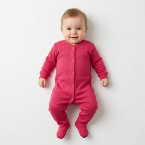 Mameluco Unisex para Bebé, 100% Algodón Orgánico, Ecológico, Transpirable, Personalizable, Venta al por Mayor, Suministro OEM, para Bebés y Niños Pequeños, Verano, con Broches - Product Image 1