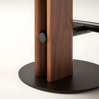 Tabouret de bar moderne de style designer pour hôtel, café, restaurant, salon, meubles de chaise de bar en bois massif