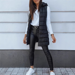 <span class=keywords><strong>Gilet</strong></span> pour <span class=keywords><strong>femme</strong></span>, veste unie, vintage, à capuche, col mandarin, fermeture éclair, veste longue pour <span class=keywords><strong>femme</strong></span>, <span class=keywords><strong>grande</strong></span> <span class=keywords><strong>taille</strong></span> - Product Image 3
