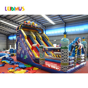 Tùy chỉnh PVC không gian bên ngoài tên lửa chủ đề nhảy lâu đài nhà bị trả lại MOONWALK Inflatable Bouncer lâu đài bouncy với trượt Combo - Product Image 2