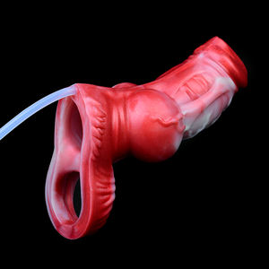 NNSX Innovative Sexspielzeuge Spritzender Penis-Sleeve Hohler Dildo Wiederverwendbares Kondom Penis-Hülle Silikon-Sexspielzeug - Product Image 5