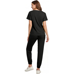 Daoyi Women's Scrub Set Polyester Knitted Two Piece Hospital Uniform For Doctors Nurses Operating Room Wear - Product Image 2