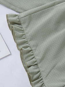 Conjunto de Pijama de Satén Suave, Corto e Informal, para Mujer, con Volantes, para Verano - Product Image 2