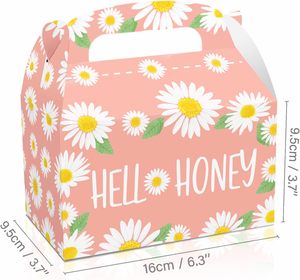 Cajas de Regalo de Cartón Blanco con Diseño de Crisantemo en Flor de <span class=keywords><strong>Miel</strong></span>, 12 Piezas, Diseño de Doble Cara, Cajas de Regalo para Fiestas - Product Image 4