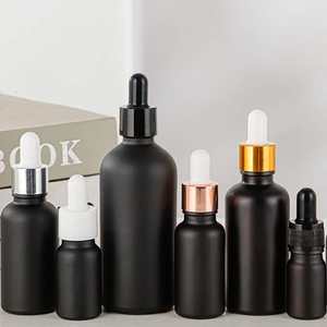 Эфирное масло флакон для духов 5 мл 10 мл 15 мл 20 мл 30 мл 50 мл 100 мл матовый черный стеклянный флакон-капельница с капельницей - Product Image 4