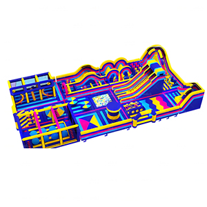 Grande intrattenimento gonfiabile salto trampolino divertente a tema Ninja Park gonfiabile avventura terra attività centro divertimento mondo - Product Image 1