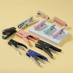 Papelería acrílica transparente Grapadora acrílica Oro Rosa Oro <span class=keywords><strong>Kawaii</strong></span> Papelería Acrílico Mesa Papelería de oficina - Product Image 6