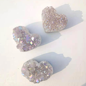 Commercio all'ingrosso Prezzo Pigolio Naturale Quarzo Angelo Aura Placca Cluster <span class=keywords><strong>Geode</strong></span> Cuore di <span class=keywords><strong>Pietra</strong></span> Per La Decorazione Domestica - Product Image 3