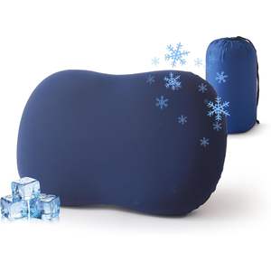 Almohada de viaje de espuma viscoelástica Premium refrigeración pequeña almohada de mochilero para acampar transpirable para un sueño cómodo al aire libre - Product Image 1