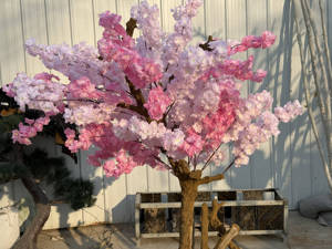 Albero di Ciliegio Artificiale Oh Arts Bonsai, Realizzato su Misura, Moderno ed Ecologico, Decorazione Rosa e Bianca per Casa e Matrimoni - Product Image 5