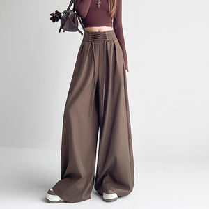 Nouvelle Collection Automne – <span class=keywords><strong>Pantalon</strong></span> Décontracté Long Taille Haute Amincissant pour <span class=keywords><strong>Femme</strong></span>, Coupe Ample, Drapé avec Liens, Style Tendance - Product Image 3