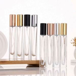 Mini Small Vial Parfum Tester Clear 10ml Round/Square Tube Pump Sprayer Perfume <b>Bottle</b> with Screen Printing <b>Empty</b> Custom Logo - Product Image 3