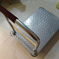 Carretilla de Mano de Acero de 1.5 Toneladas, de Cuatro Ruedas, Resistente, Plegable, para Compras, Uso Doméstico