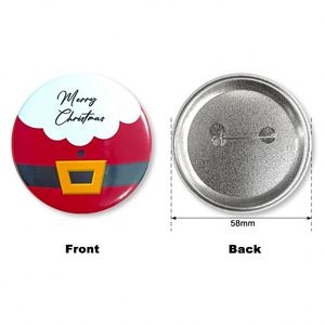 Christmas Collection Button Badge Santa Claus Christmas Tree Snowman Cartoon Tinplate <b>Pin</b> Badge - Product Image 3