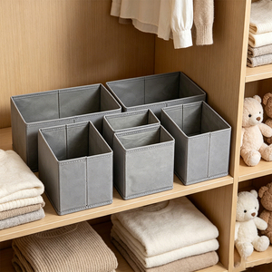 Organiseur de placard de chambre pliable en tissu non tissé, séparateurs de tiroirs personnalisables avec logo pour le rangement de <span class=keywords><strong>sous</strong></span>-vêtements, chaussettes et accessoires - Product Image 4