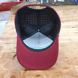 หมวกเบสบอลแห้งเร็ว5แผงโลโก้ออกแบบได้ตามต้องการหมวกโพลีเอสเตอร์ตัดด้วยเลเซอร์สำหรับตัวละครกลางแจ้งสแน็ปแบ็กแบบสปอร์ต - Product Image 5