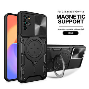 Para <span class=keywords><strong>ZTE</strong></span> <span class=keywords><strong>Blade</strong></span> <span class=keywords><strong>V30</strong></span> <span class=keywords><strong>Vita</strong></span> A31 Plus Car Mount Ring Stand Back Cover Slide Window Camera Protection Armor Phone Case - Product Image 2