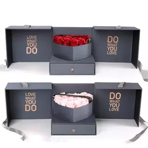 Креативная коробка, которая открывает и закрывает подарочную коробку с двойным цветочным кубом