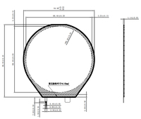 Module de rétroéclairage LED TFT circulaire pour écran de montre connectée, composant d'éclairage optique à uniformité élevée
