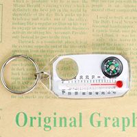 Wholesale Portable Mini Hiking Tool Magnetic Carabiner Survival Compass KeyChain with Thermometer and Magnifier