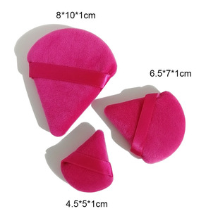 Zonyin - Paquete de 3 Esponjas de Maquillaje Triangulares de Terciopelo <span class=keywords><strong>Negro</strong></span>, con Logotipo Personalizado, Suaves, Mini y Grandes, para Polvo Facial - Product Image 6