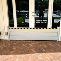 Barrière anti-inondation amovible en aluminium 6063T5 robuste avec joint EPDM pour garage et maison – Protection instantanée