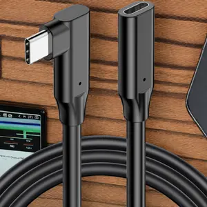 Venta directa del fabricante de 0,5 M de cable de extensión tipo C, carga rápida de 100W, transmisión de 20Gbps y cable de proyección de pantalla