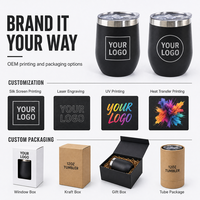 Mug à café en acier inoxydable de 12 oz avec logo personnalisé, tasse à œufs, gobelet à vin à double paroi isolé sous vide avec couvercle