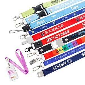 Lanières détachables Offre Spéciale de cou impression offset d'écran en soie de polyester de logo de sports américains - Product Image 6