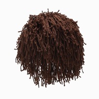 Venta caliente de moda Gorro de punto hecho a mano Rasta Sombrero con rastas Navidad Halloween Gorras