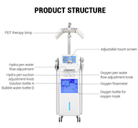 Máquina Hidrofacial Profesional Popular 14 en 1, Máquina de Microdermoabrasión Hydra, Hidratante Facial para Spa y Salón