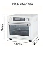 Four à convection électrique domestique OEM personnalisé, type friteuse à air, capacité 11-20L, en acier inoxydable, classe énergétique A+