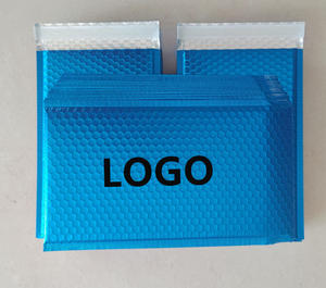 Enveloppes rembourrées écologiques Polymailer Emballage d'expédition Mailer Bubble Custom Metallic Blue Bubble Mailer for Shipping - Product Image 1