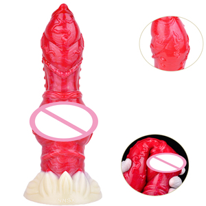 Dildo simpul anjing dengan pengisap pemijat <span class=keywords><strong>Vagina</strong></span> wanita steker <span class=keywords><strong>Anal</strong></span> barang erotis Bdsm mainan seks perbudakan untuk wanita permainan Masturbator dewasa - Product Image 1
