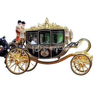 Carruaje Real Europeo Vintage Personalizado con Estructura de Acero Eléctrico y Corona para Bodas - Product Image 2