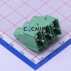 DB910-7.62-3P-GN-P Screw Terminal Block Through hole Component (THT),P=7.62mm Connector 1x3P 7.62mm Green Through Hole - Product Image 2