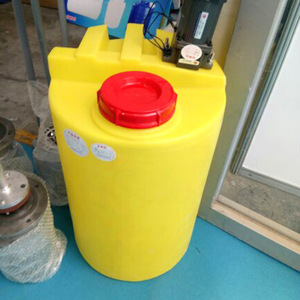200L dozaj kova PE düz tabanlı plastik karıştırma kovası PAM çözme <span class=keywords><strong>tank</strong></span>ı kanalizasyon arıtma reaktif dozaj sistemi - Product Image 4