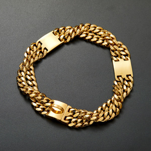 Collar de Acero Inoxidable para Perro, Collar de Lujo <span class=keywords><strong>con</strong></span> Baño de Oro de 18K, Collar Resistente para Mascotas - Product Image 4