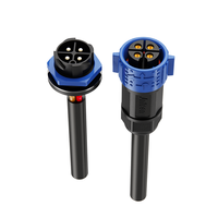 Connecteur étanche Jnicon M25 à 4 broches mâle pour panneau et femelle à bride, 30A 300V 10 AWG, ensemble de traversée à verrouillage automatique