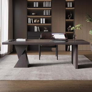 โต๊ะทำงานในบ้านแบบมินิมอลโต๊ะอ่านหนังสือไม้เนื้อแข็งทนทานโต๊ะคอมพิวเตอร์สำหรับห้องนั่งเล่นโซฟาด้านหลัง - Product Image 3