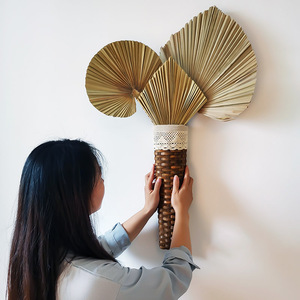 Decoraciones nórdicas para bodas, arreglos florales para paisajismo, hojas de <span class=keywords><strong>palma</strong></span> grandes secas al aire, adornos de hojas de <span class=keywords><strong>girasol</strong></span>, abanico de flores secas - Product Image 4