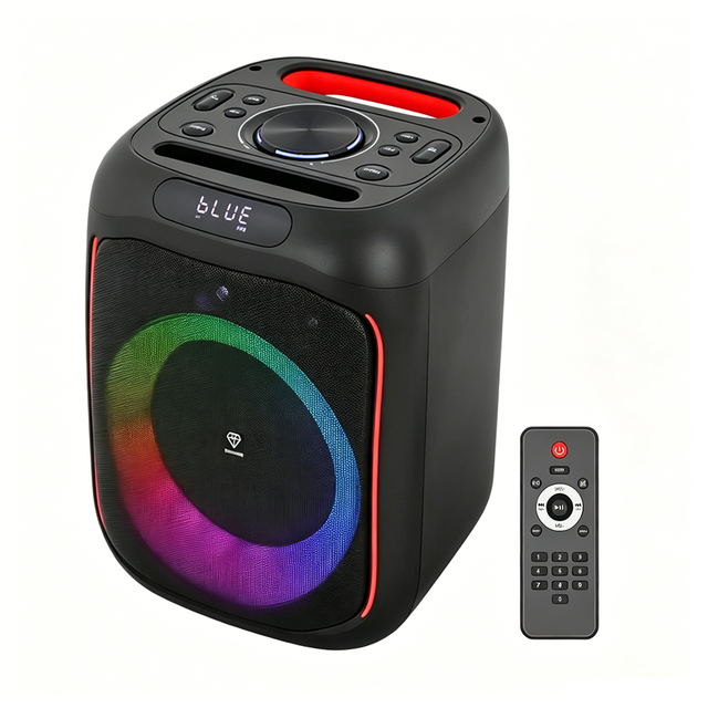 6 Inch Portable Outdoor Subwoofer 3D Stereo Home Theater DJ Sound Colorful LED Party Speaker Home Use