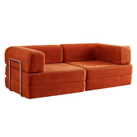 Vakuumkomprimiertes Modulares Rahmenloses Einsitziges U-förmiges Sofa Modernes Minimalistisches Design Cordbezug Schwammfüllung