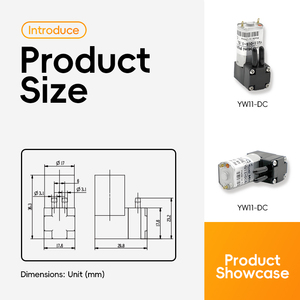 मोटर वाहन उद्योग अनुप्रयोग के लिए शांत डायाफ्राम मोटर के साथ YW11-DC मिनी इलेक्ट्रिक पावर वैक्यूम पंप - Product Image 3
