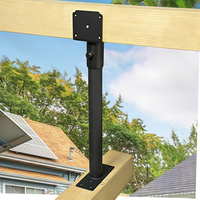 JH-Mech Supports de toit de pergola robustes en acier inoxydable épais, anti-rouille, multi-angles, noir mat